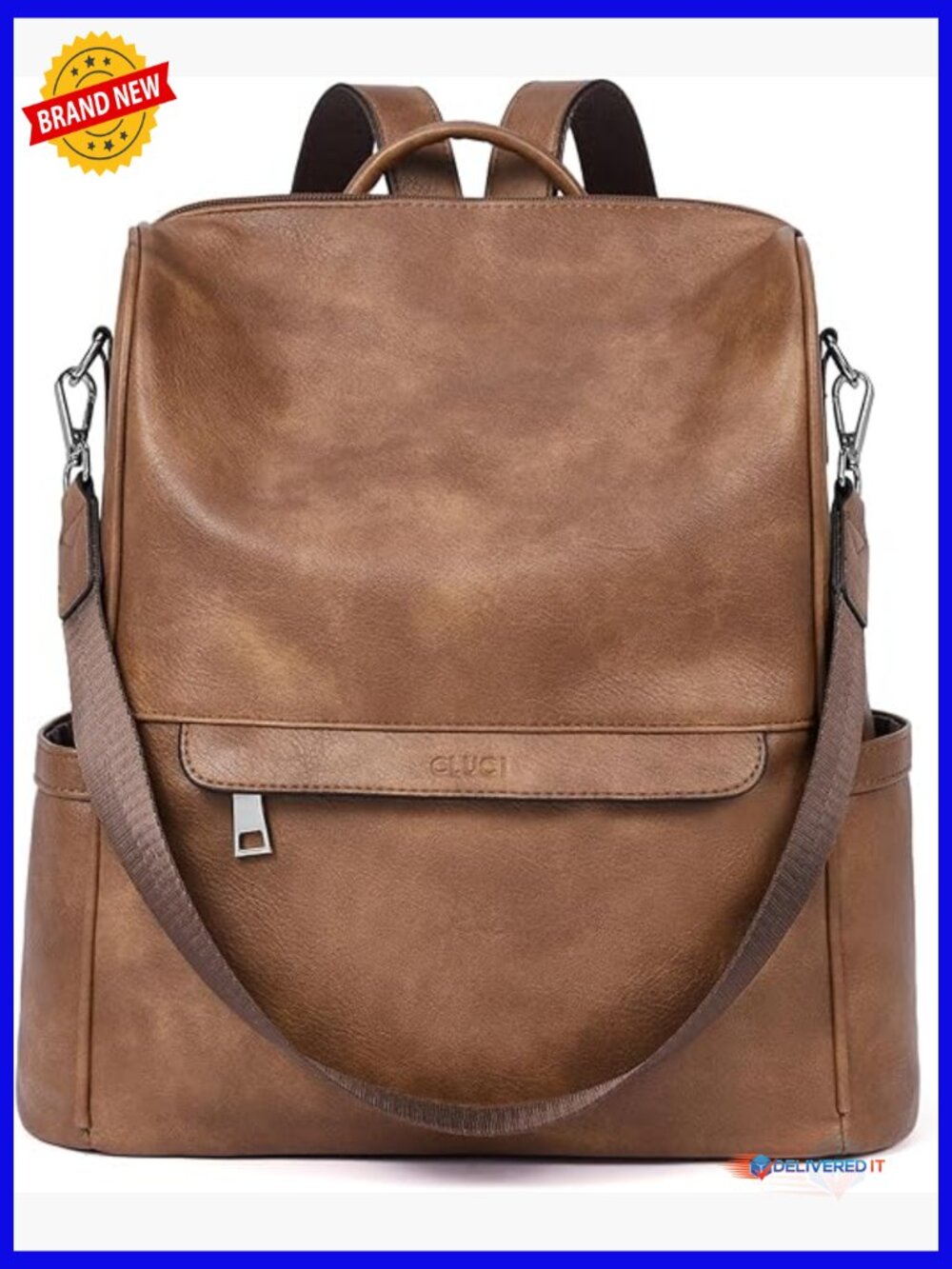 PU Leather Anti-theft Fashion Backpack Travel Bag Ladies Shoulder Bag Purse